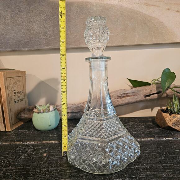 Anchor Hawking Mid Century Crystal Captains's Decanter 12" Tall - Picture 7 of 7